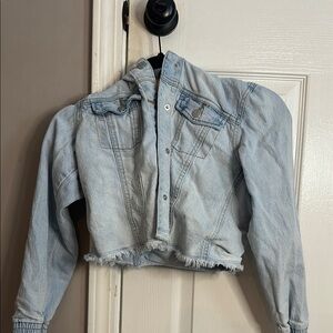 Cat & Jack Blue Jean Jacket Modern Cropped Style